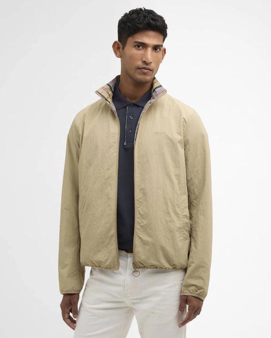 Barbour Jacket Man Korbel Reversible Washed Stone