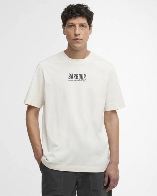 Barbour T-Shirt Man Relaxed Graphic Neutral