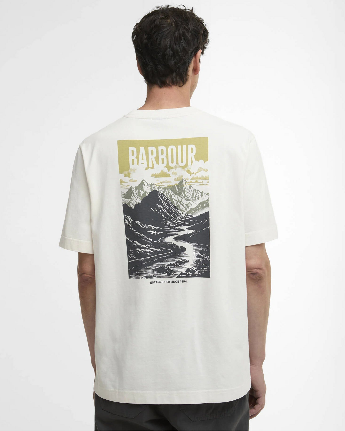 Barbour T-Shirt Man Relaxed Graphic Neutral