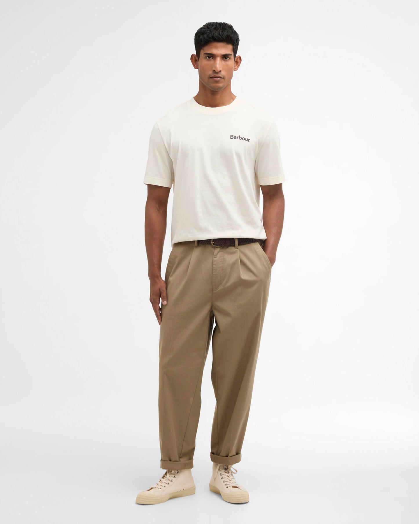 Barbour T-Shirt Man Packling Graphic Neutral