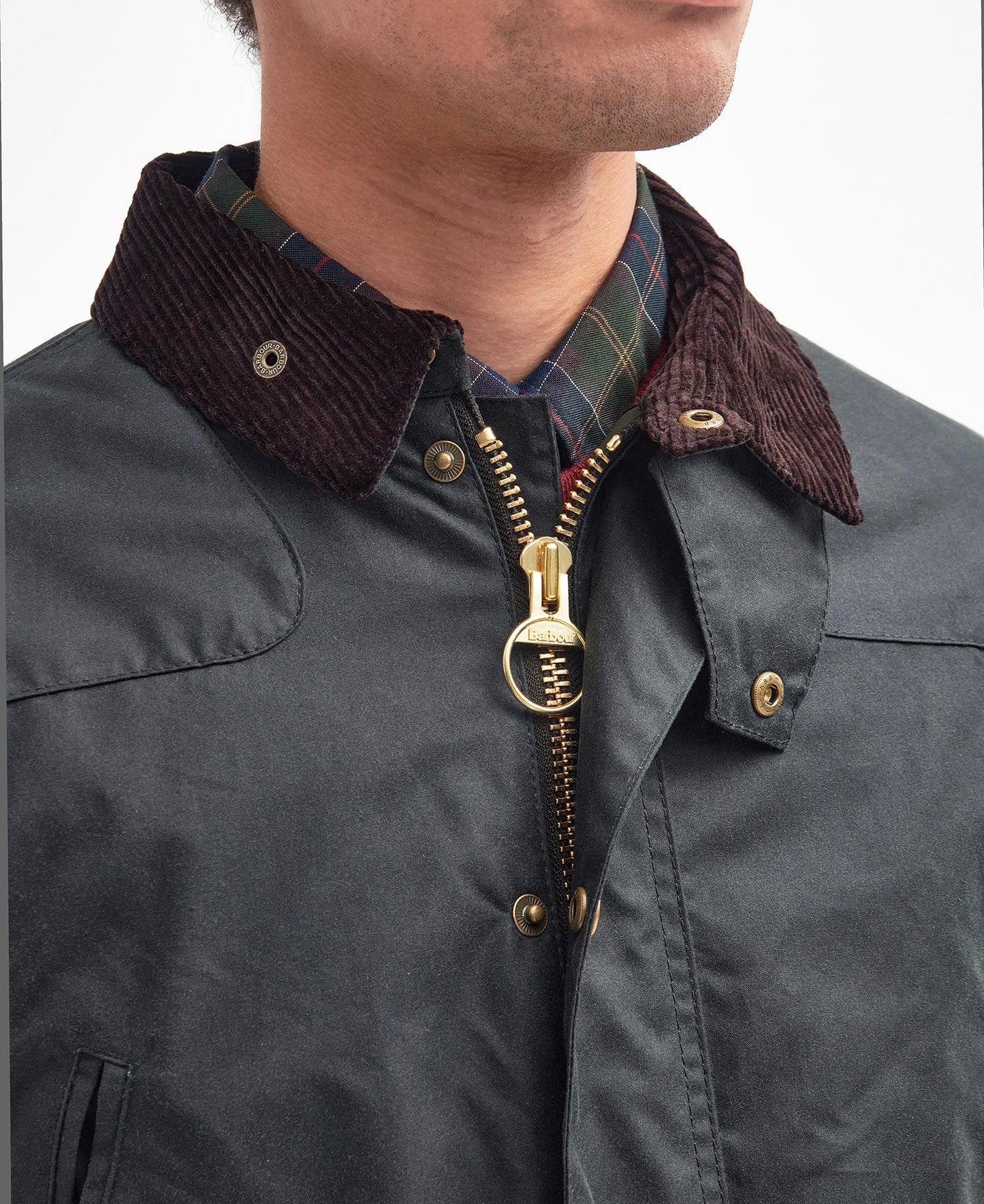 Barbour Jacket Man Reelin Wax Sage