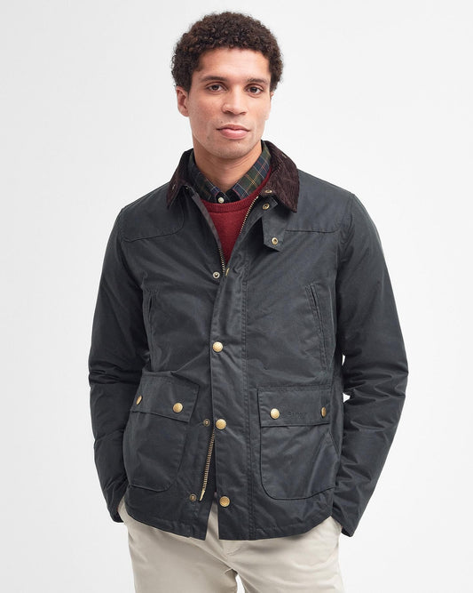 Barbour Jacket Man Reelin Wax Sage