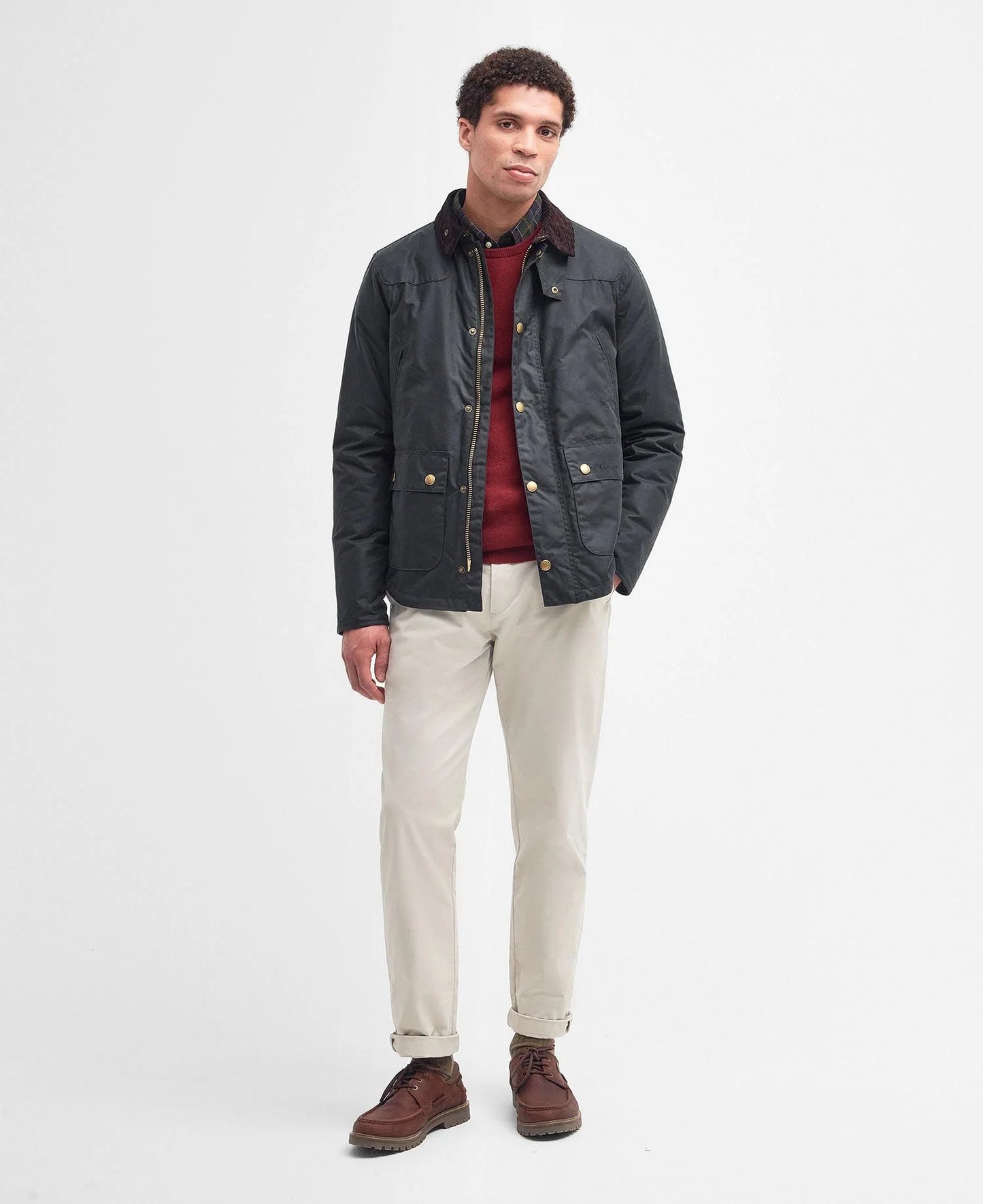 Barbour Jacket Man Reelin Wax Sage