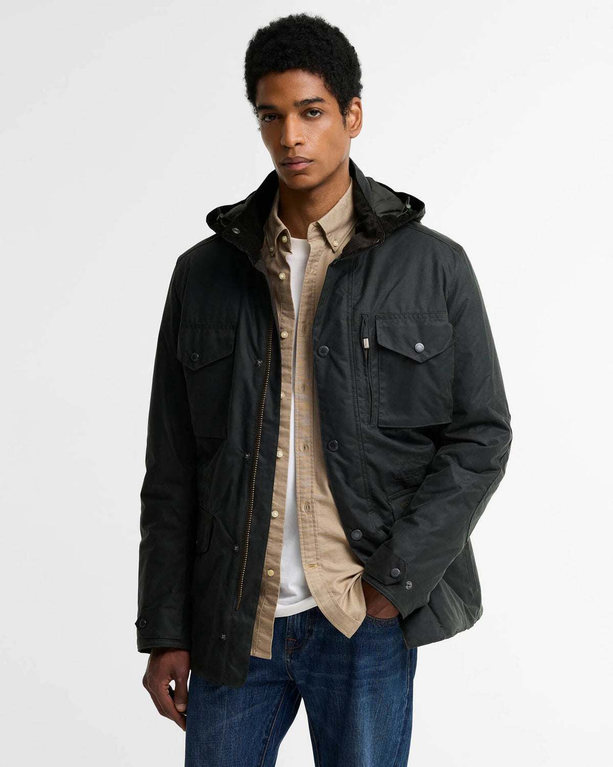Barbour Jacket Man Winter Sapper Wax Sage