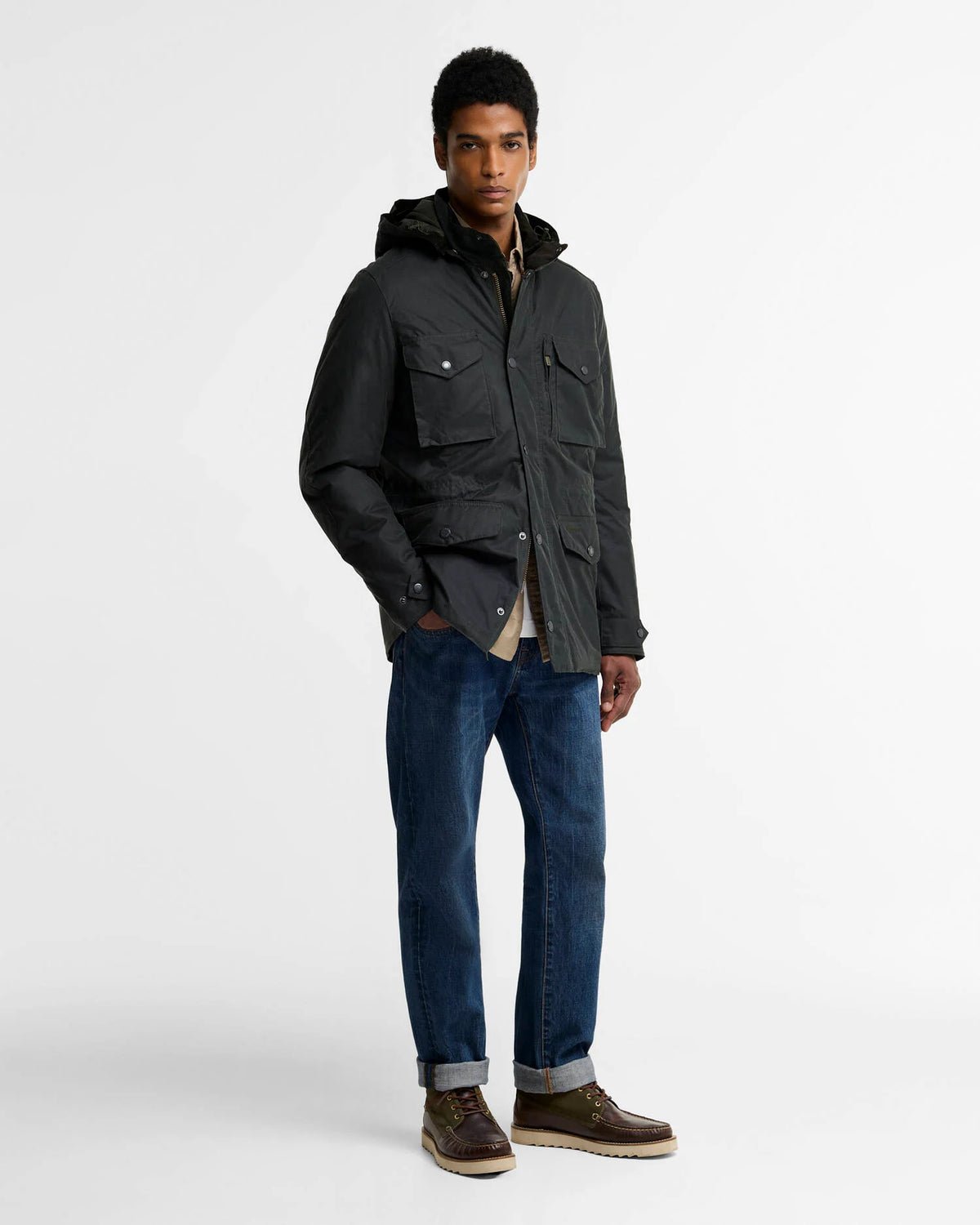Barbour Jacket Man Winter Sapper Wax Sage