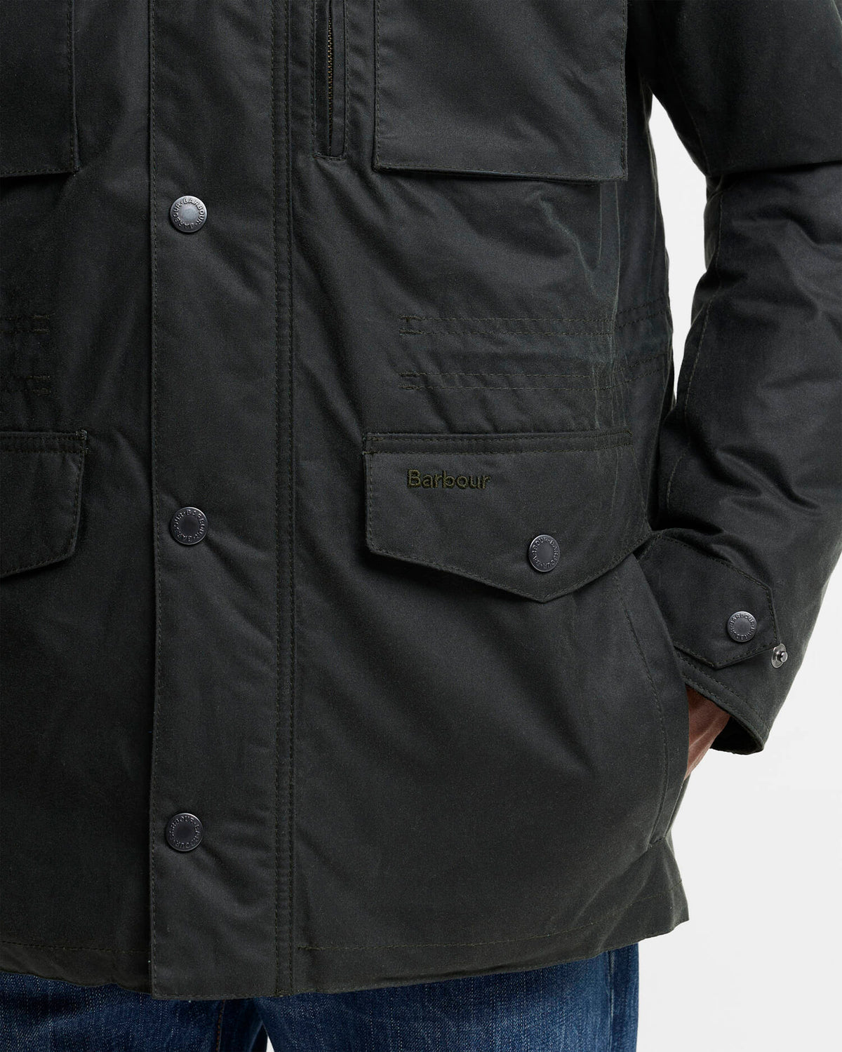 Barbour Jacket Man Winter Sapper Wax Sage