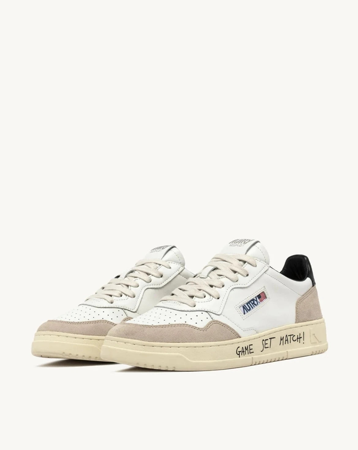 Autry MA04 White/Black Match/Suede Sneakers