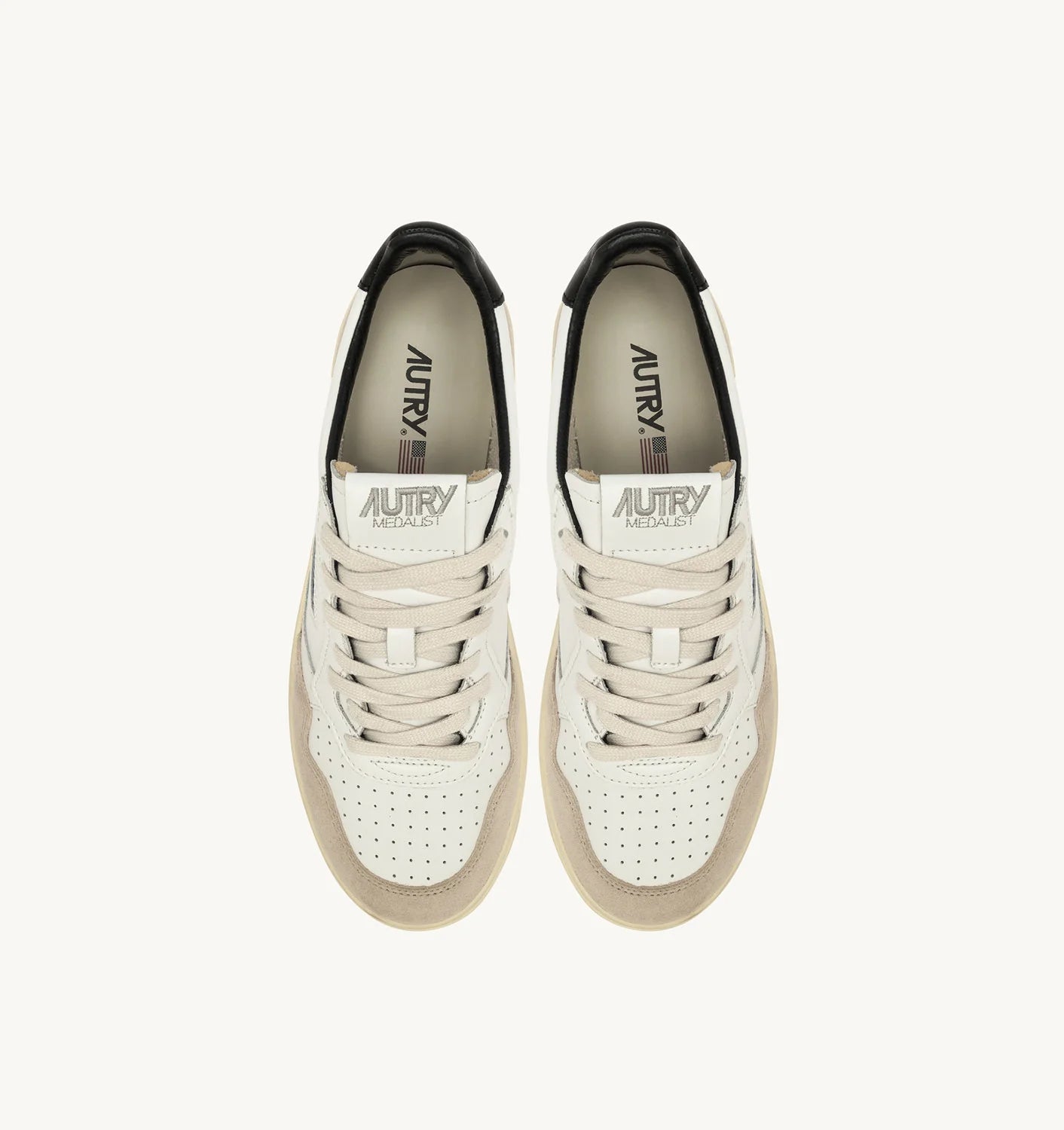 Autry MA04 White/Black Match/Suede Sneakers