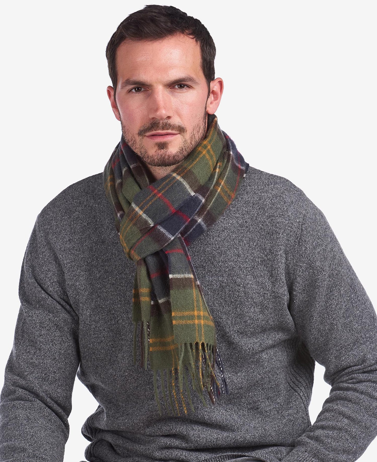 Barbour Scarf Wool Cashmere Tartan Classic