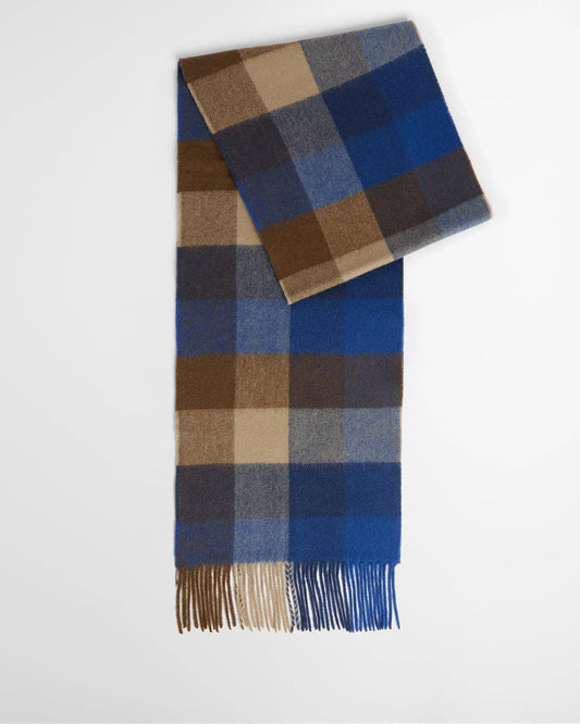 Barbour Scarf Large Tattersale Navy Mix