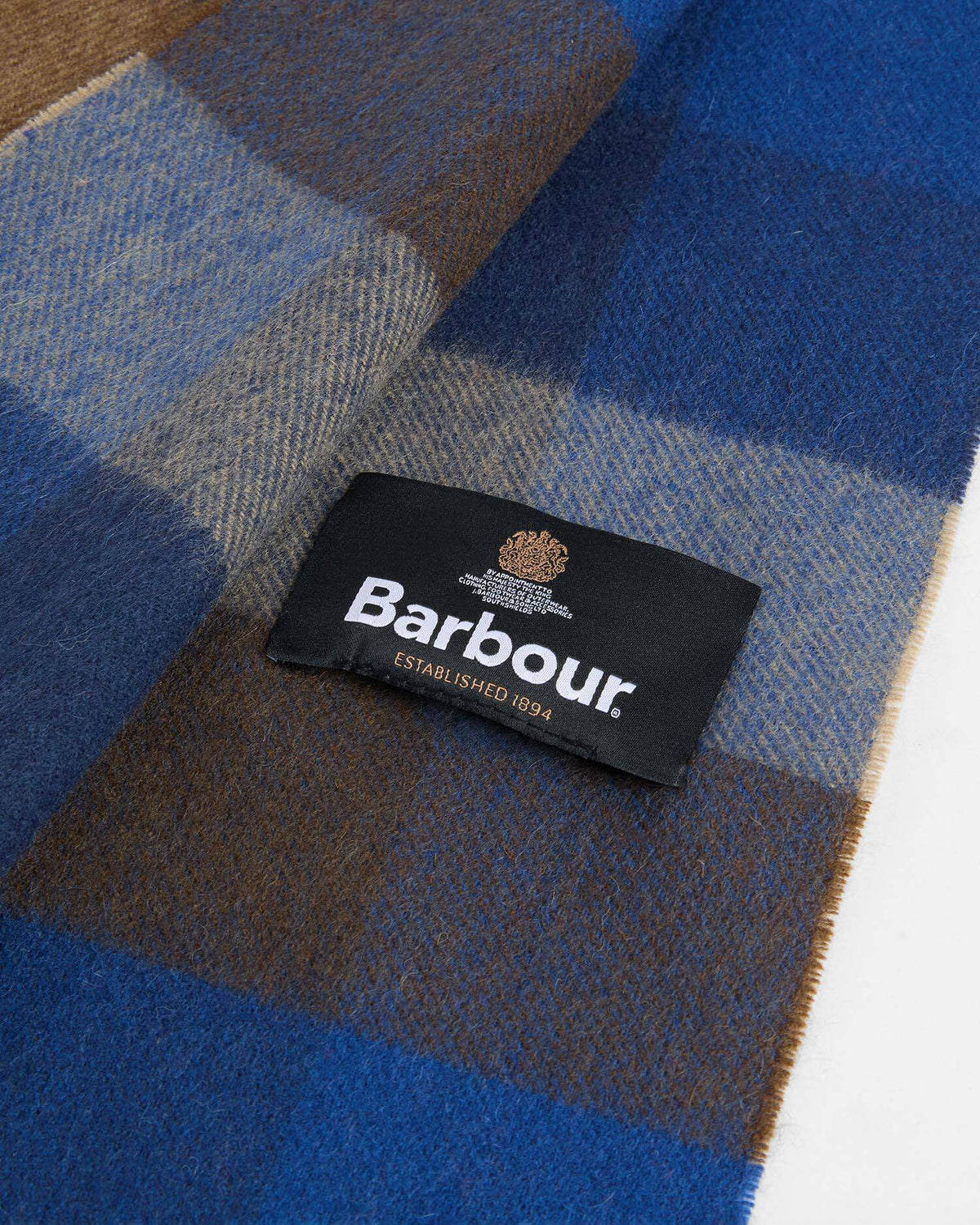 Barbour Scarf Large Tattersale Navy Mix