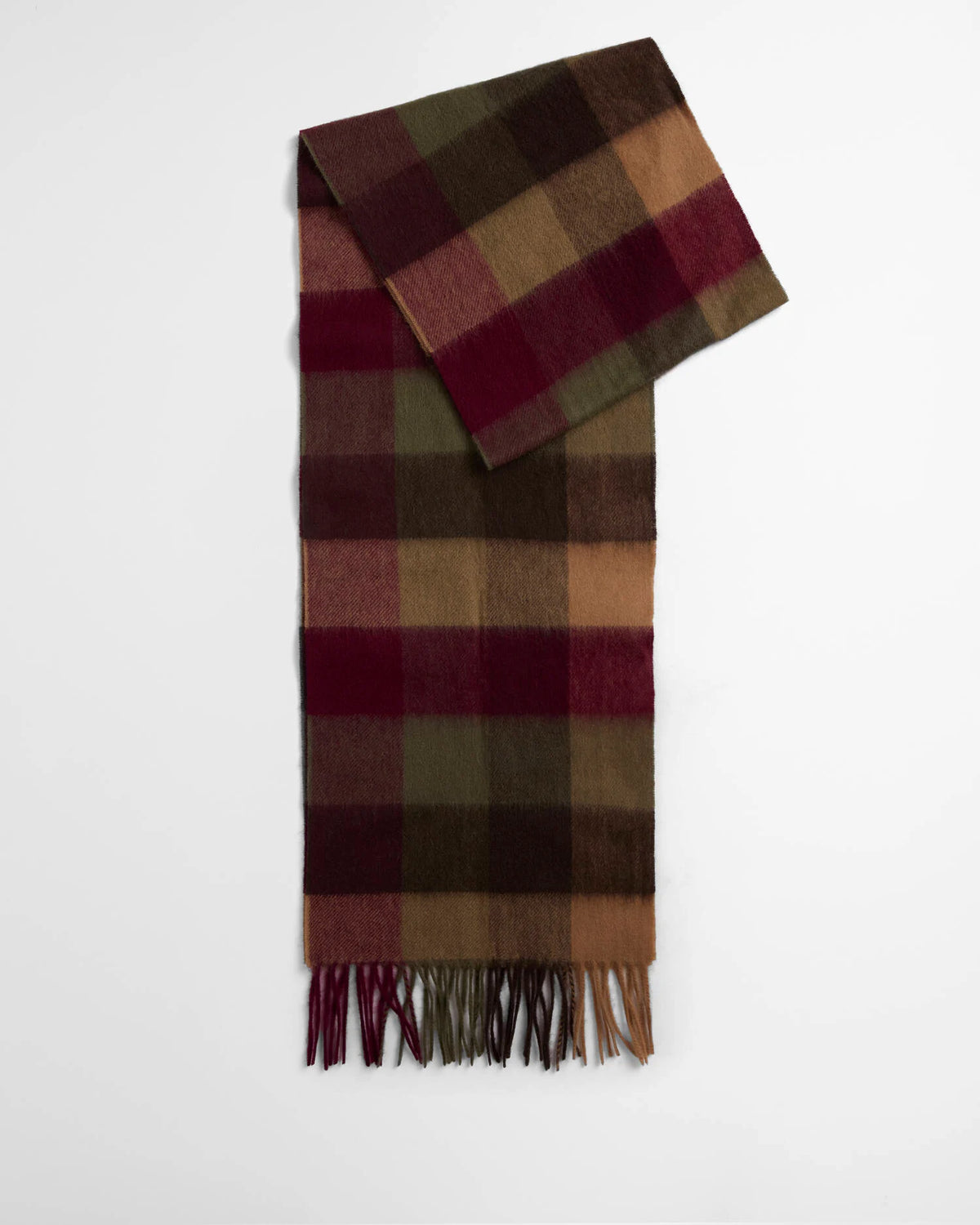 Barbour Scarf Large Tattersale Tawny Port