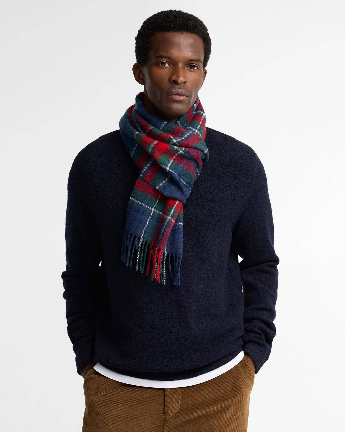 Barbour Scarf New Check Evergreen Tartan