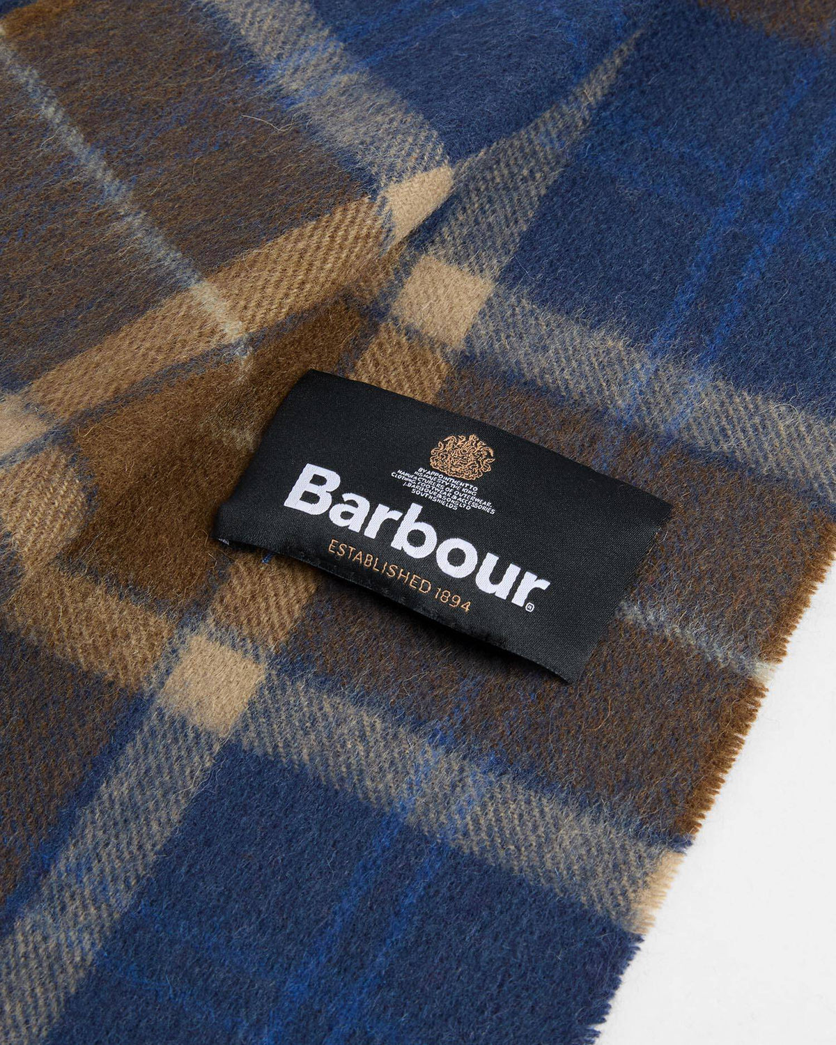 Barbour Scarf Brack Patchwork Navy Sandstone