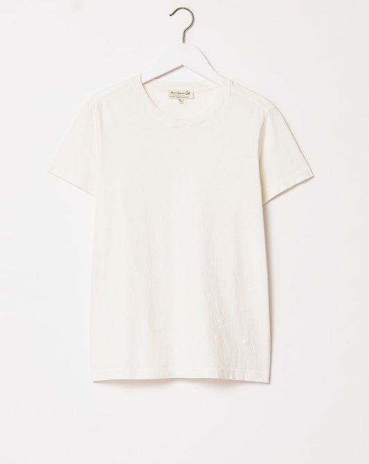 Merz b. Schawnen T-Shirt Woman Cotton Hemp White