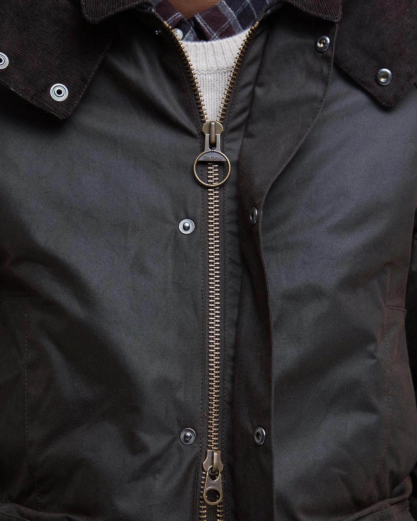 Barbour Jacket Man Modern Beaufort Wax Dark Brown