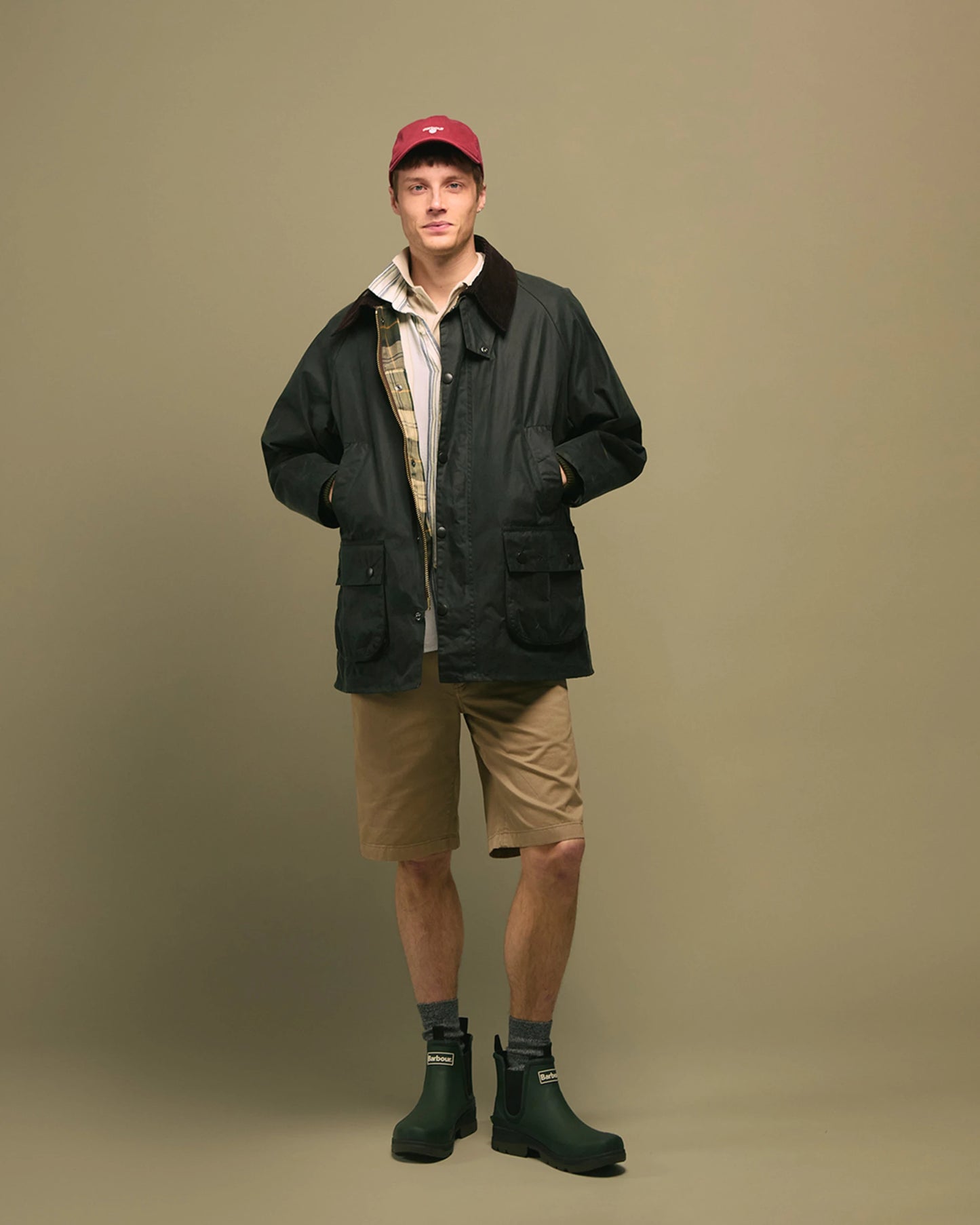 Barbour Jacket Man Bedale Wax Sage