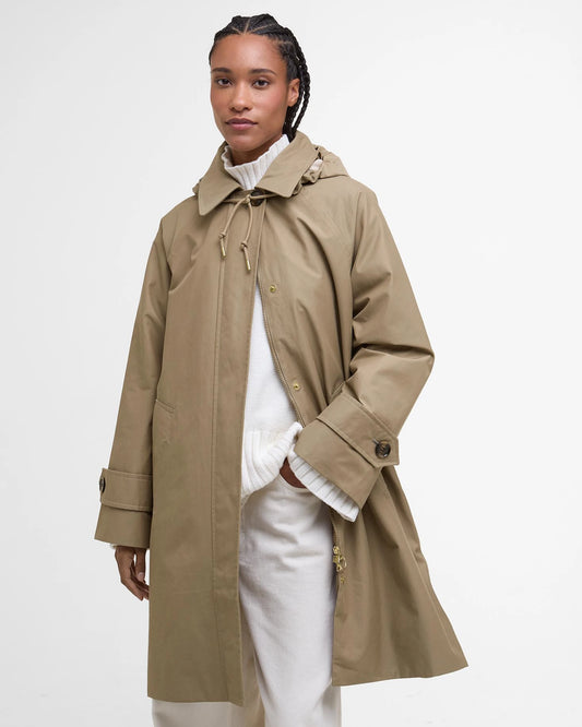 Barbour Jacket Woman Sadie Showerproof Brown/Hessian Tartan