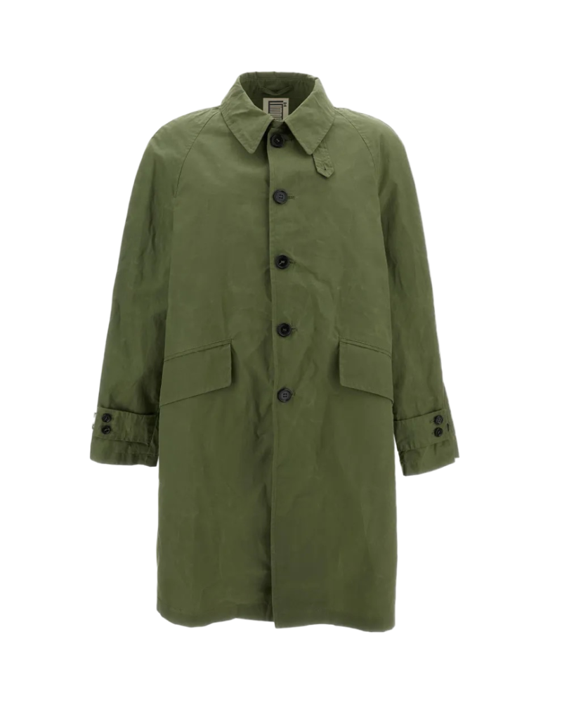 L'impermeabile Jacket Man Kamikaze Wax Cot Green