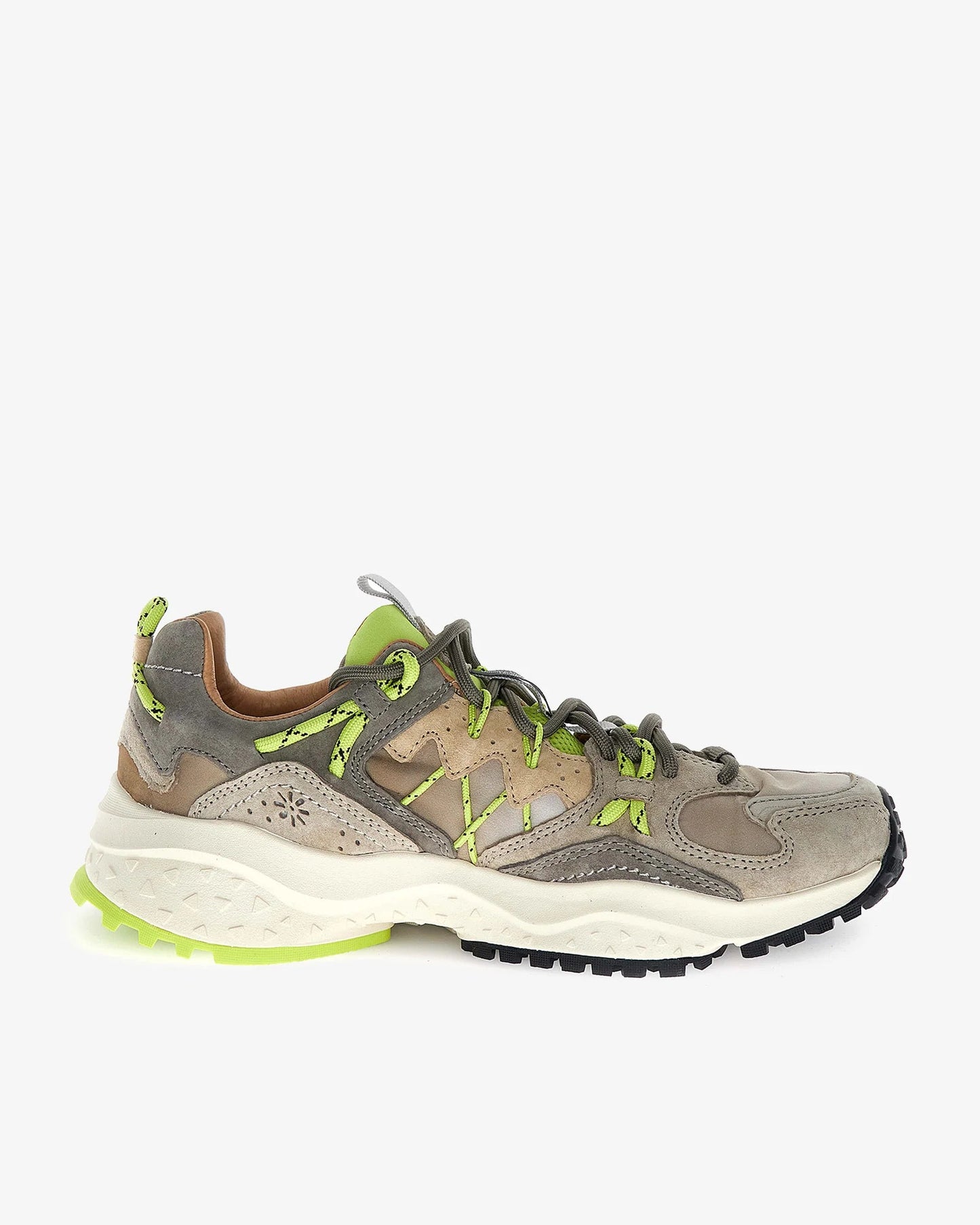 Flower Mountain Yamabushi Suede/Nylon Ristop Taupe/Lime