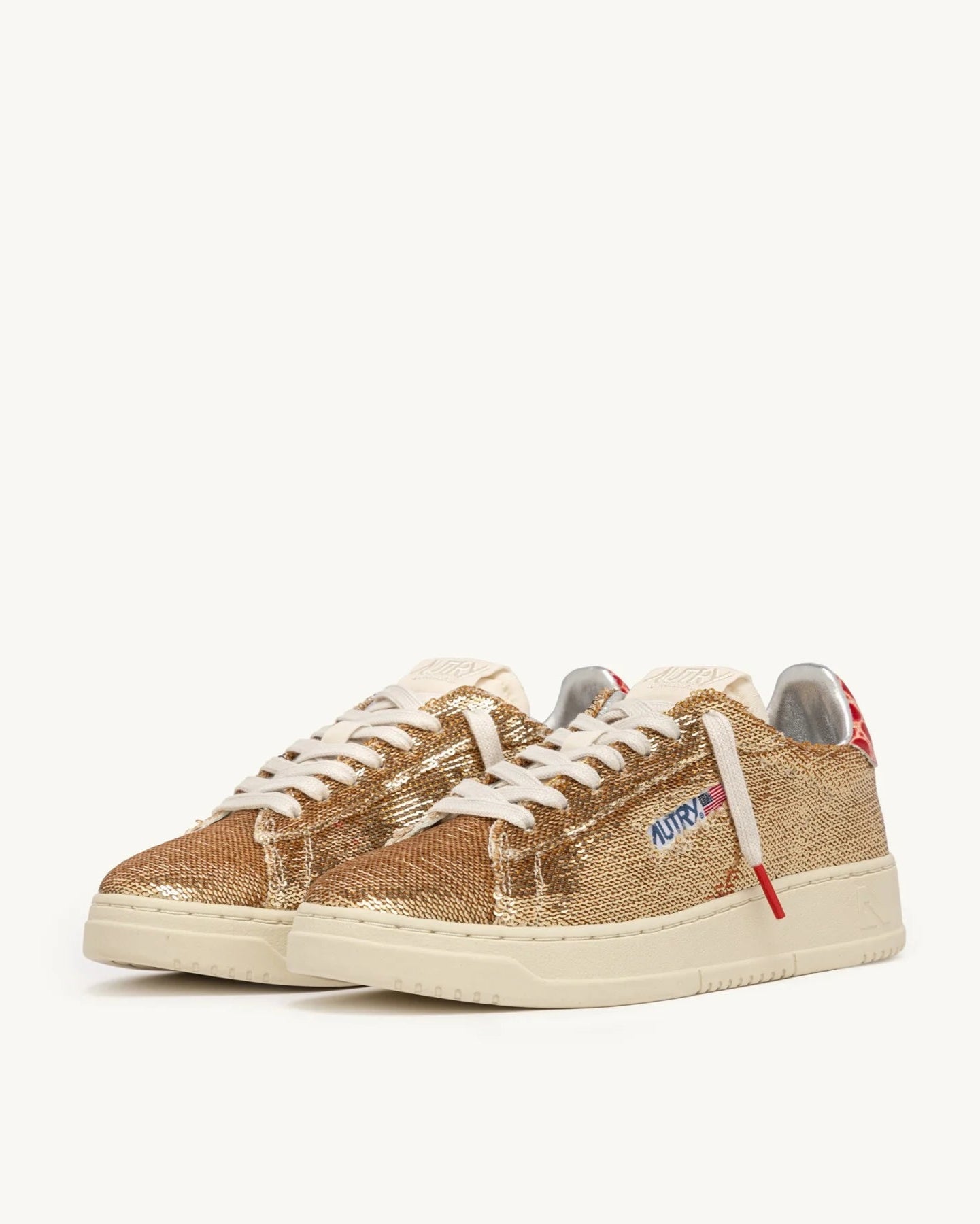 Autry TI03 Sparkling Sneakers Platinum