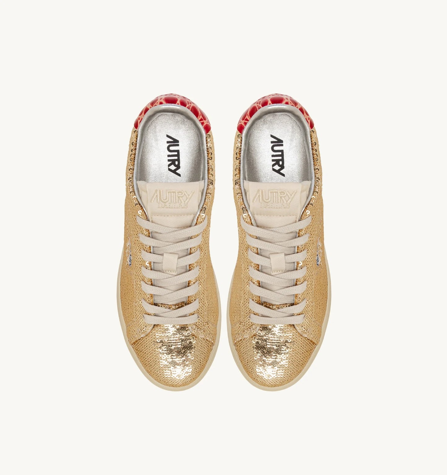 Autry TI03 Sparkling Sneakers Platinum