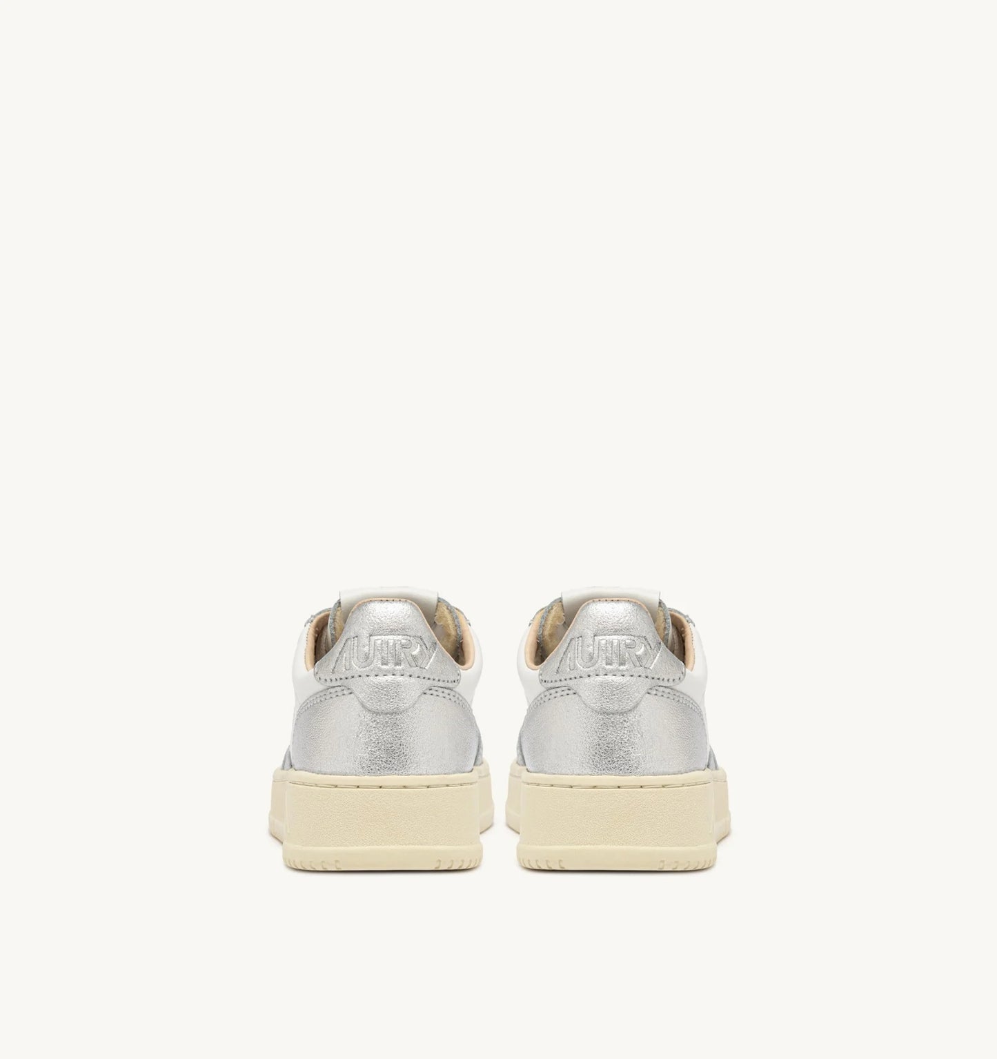 Autry WB18 White/Silver Bicolor Sneakers