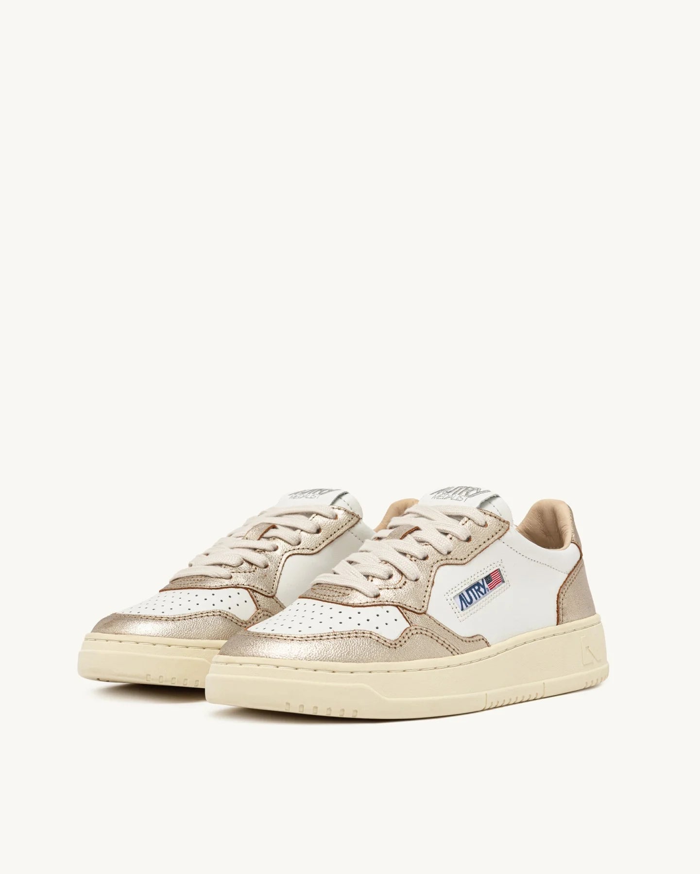 Autry WB16 White/Platinum Bicolor Sneakers