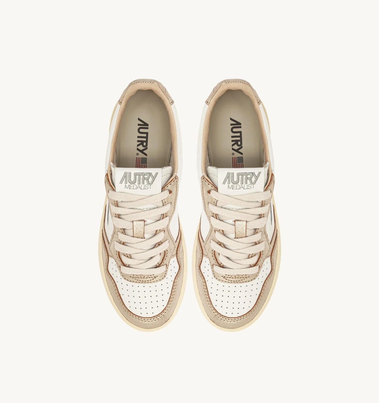 Autry WB16 White/Platinum Bicolor Sneakers