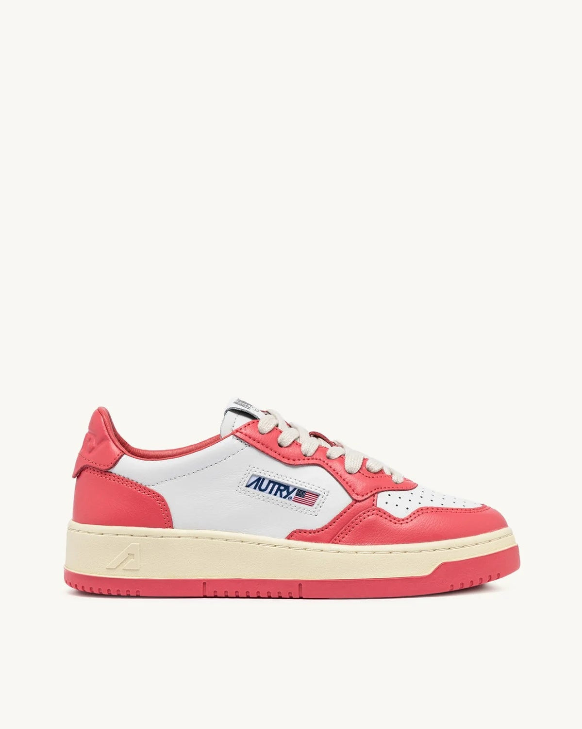Autry WB55 White/Tearose Bicolor Sneakers