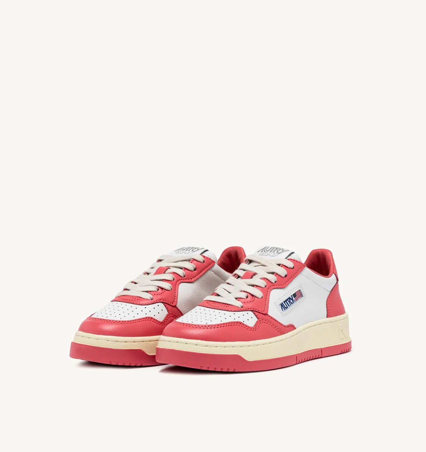 Autry WB55 White/Tearose Bicolor Sneakers
