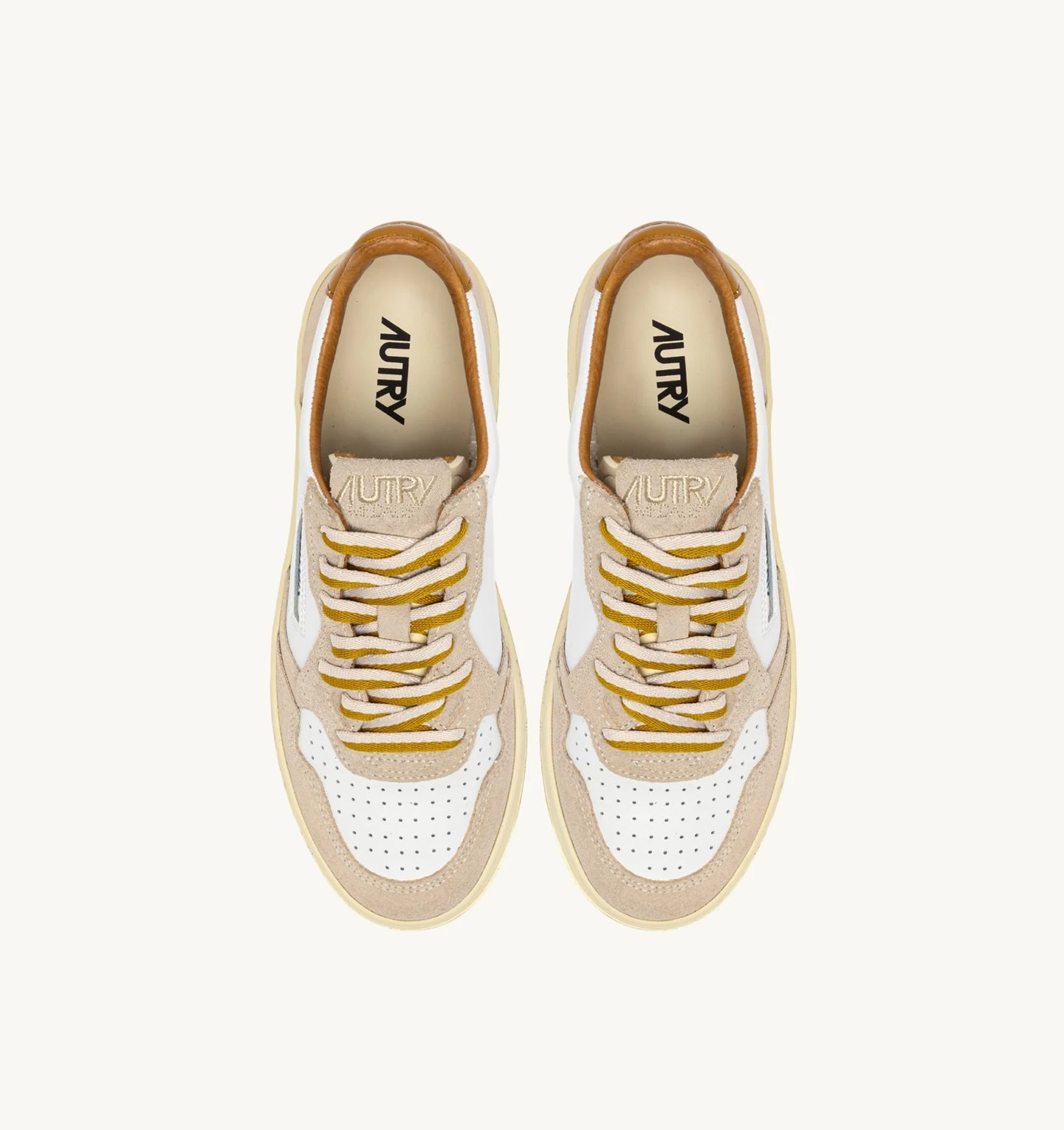Autry BW03 Wood/White/Sand sneakers