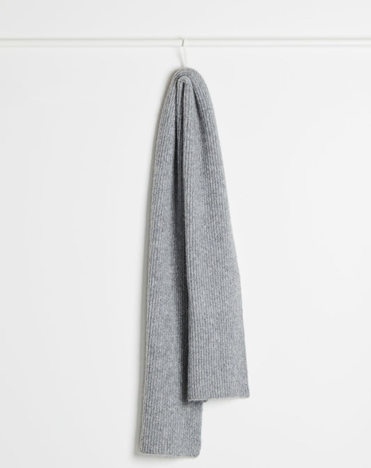 Closed Scarf Woman Knitted Scarf Grey Heather
