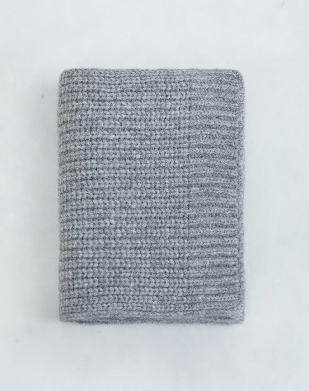 Closed Scarf Woman Knitted Scarf Grey Heather