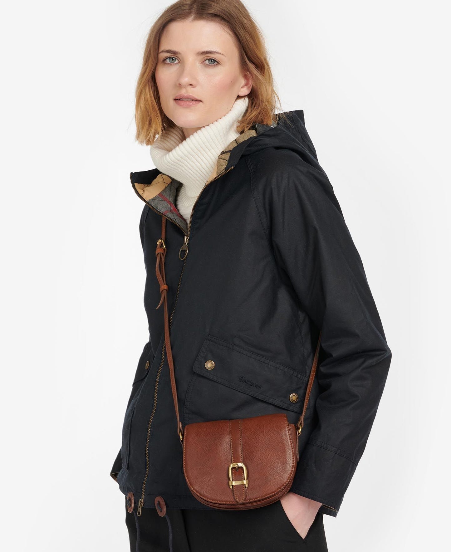Barbour Bag Woman Laire Leather Saddle Brown