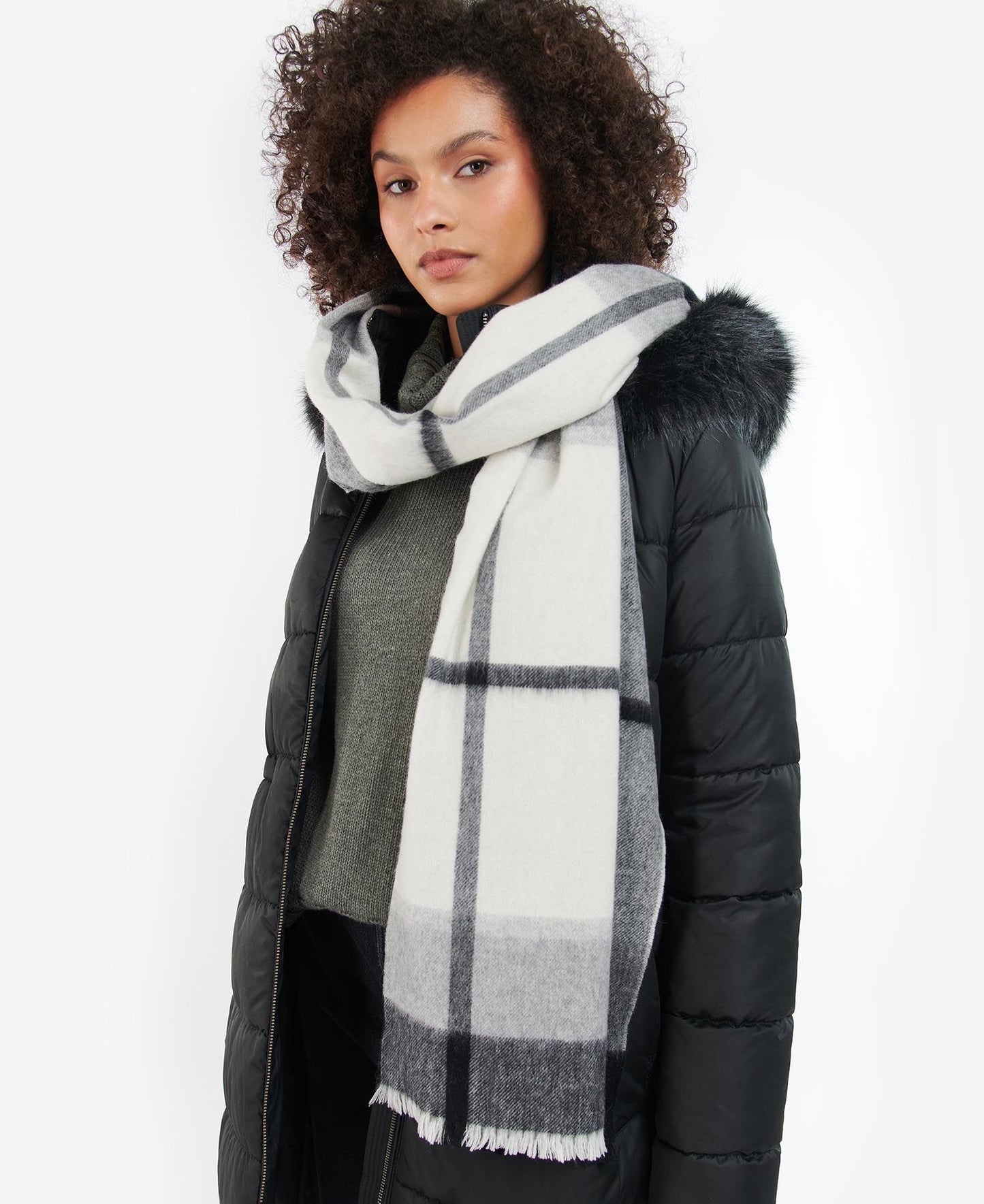 Barbour Scarf Rosefield Monochrome