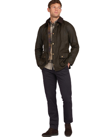 Barbour Jacket Man Ashby Wax Olive